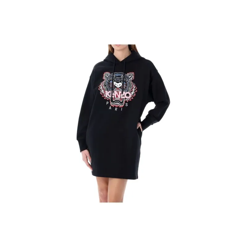 KENZO Long Sleeved Dresses Women's Black-3