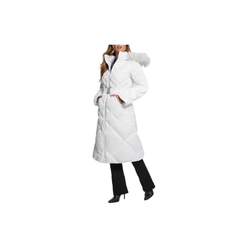 GUESS Eco Olga Long Down Jacket Down Jacket Women's White-4
