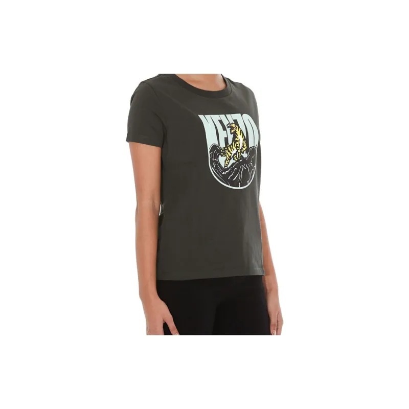KENZO T-Shirts Women's Dark Khaki-4