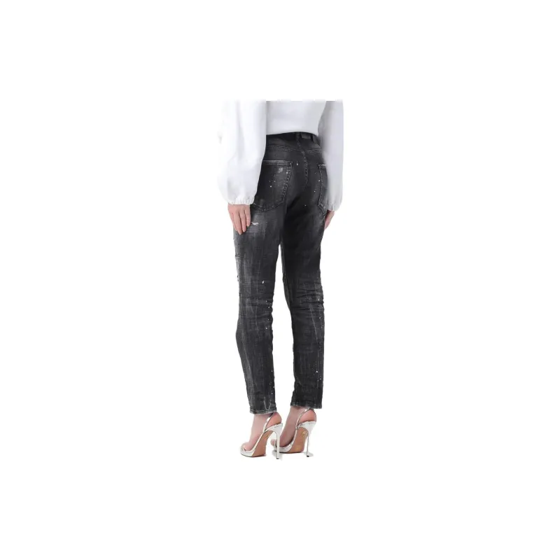 DSQUARED 2 Straight Leg Distressed Skinny Jeans-2