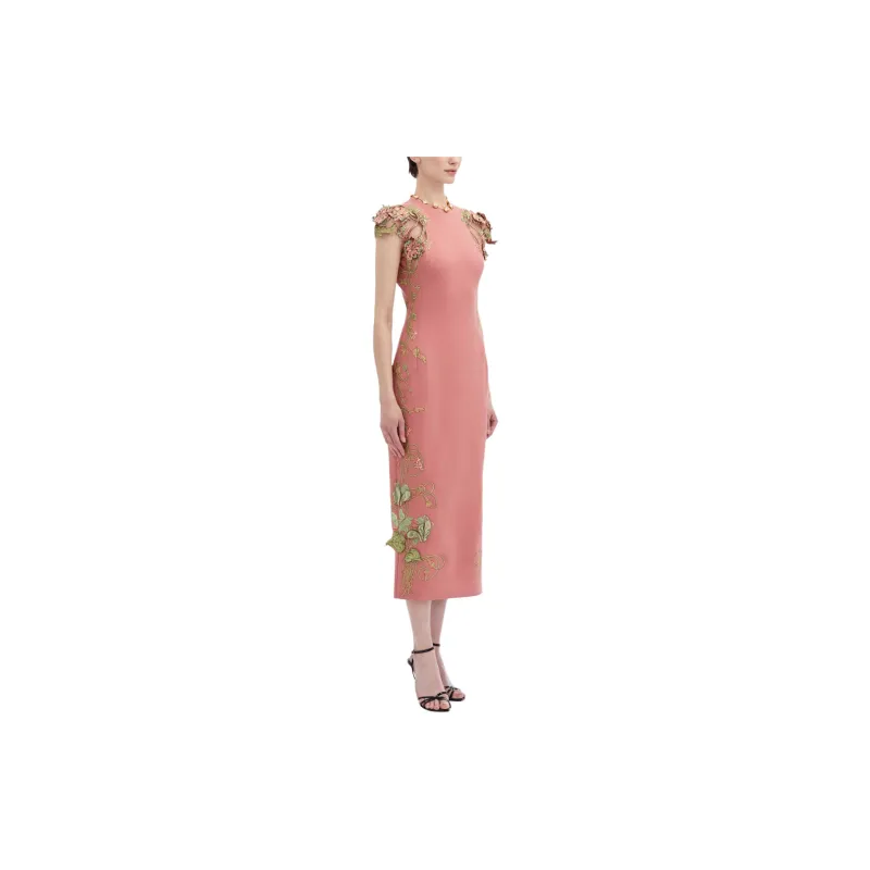 Oscar De La Renta Art Nouveau Pencil Dress-3