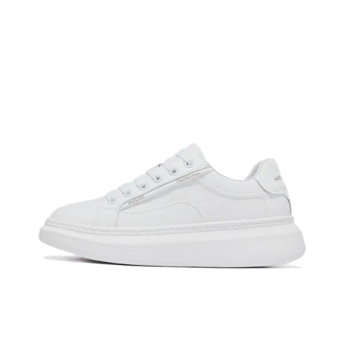 FAIRWHALE Skateboard Shoes Men Low-Top White