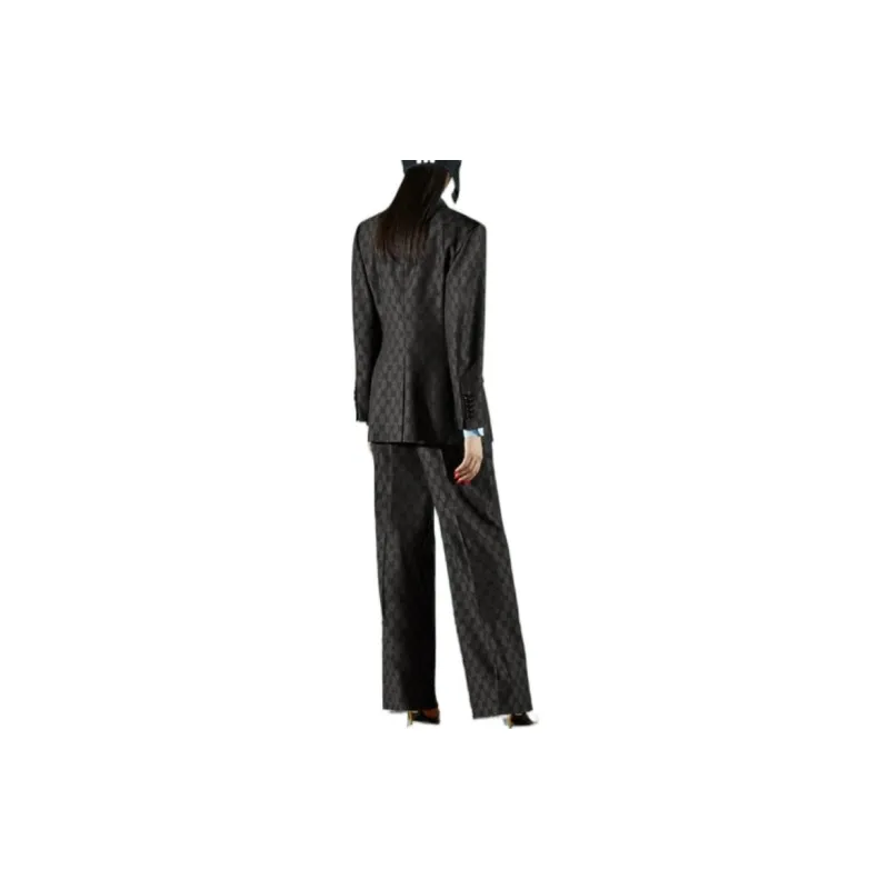 GUCCI Gg Wool Palazzo Trousers-2