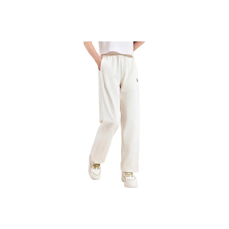Anta Life Collection Knitted Sweatpants Women's Vanilla White-2