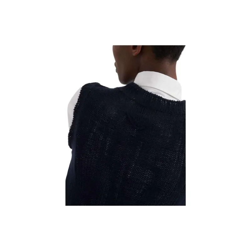 PRADA V neck Cashmere Vest-4