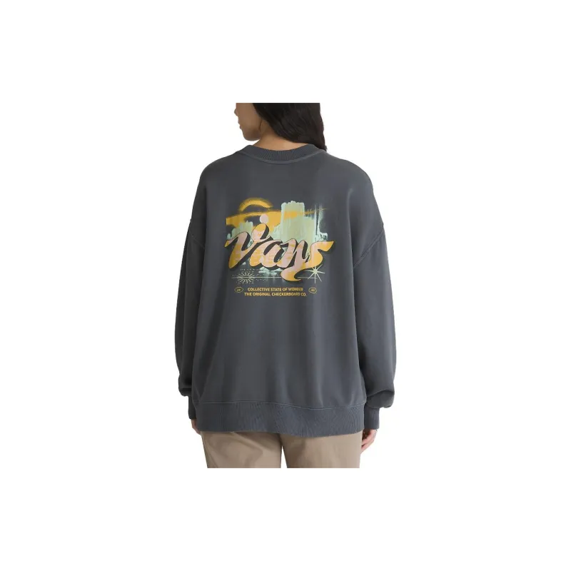 Vans Dove Mountain Slouchy Crew Sweatshirt Sweatshirt Women's Asphalt-2