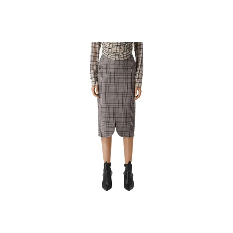 Burberry Casual Long Skirts Women's Gray-3