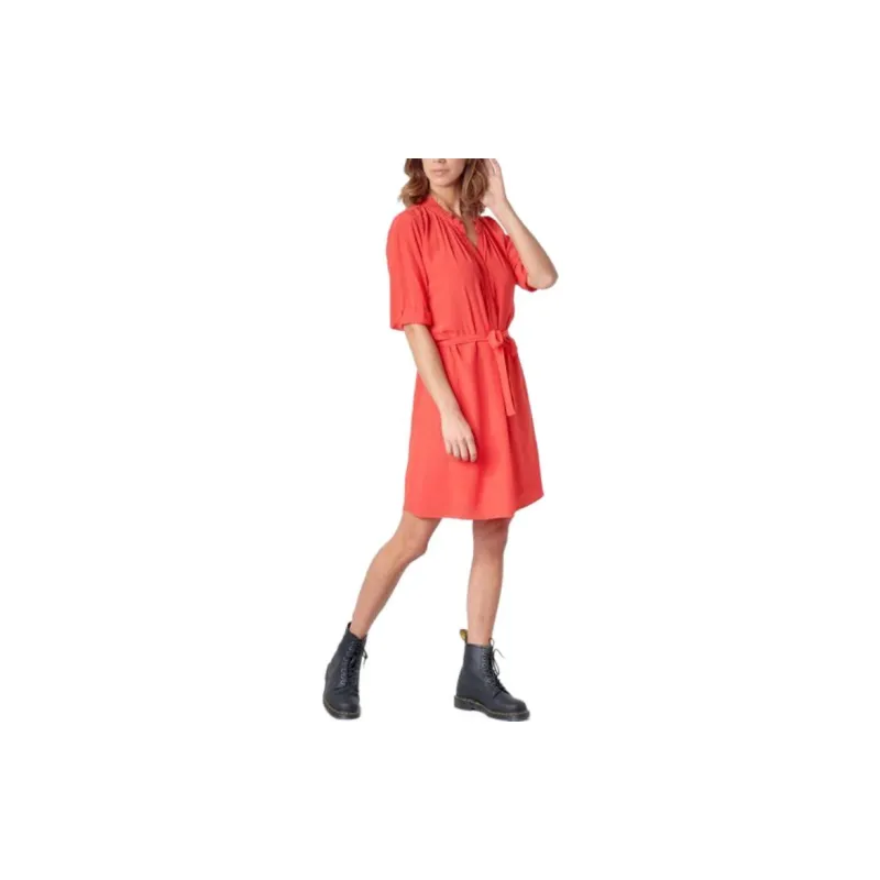 IKKS PARIS Short Sleeved Dress Women's Orange-3