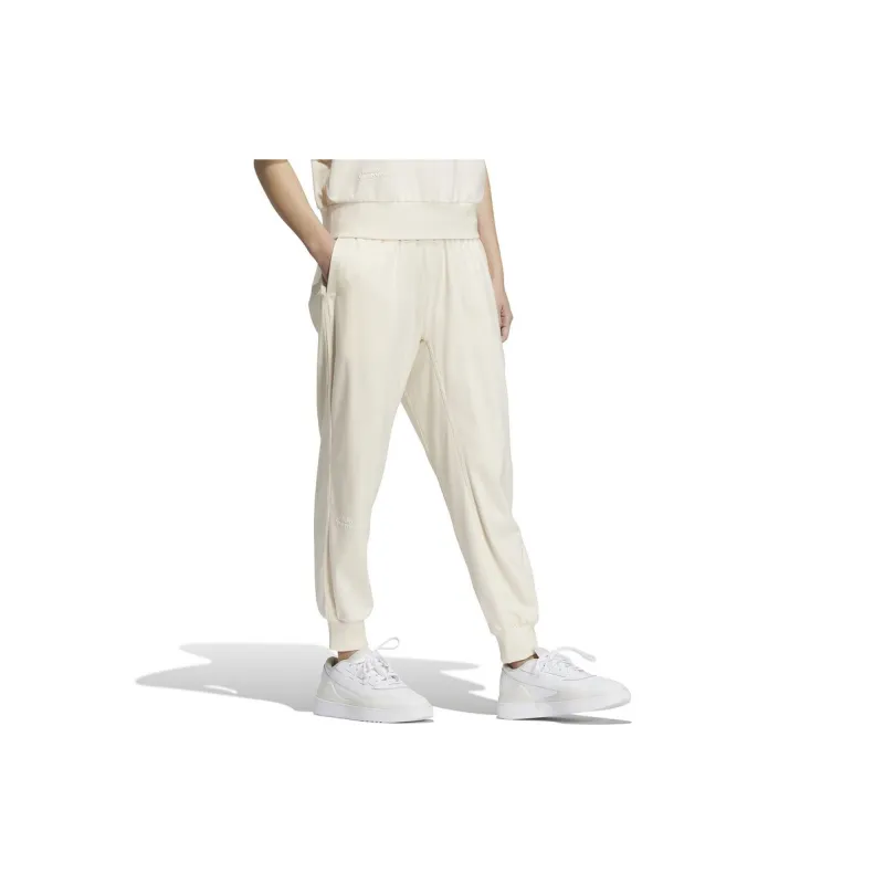 Adidas SS24 Knitted Sports Pants Women's Milk White-3