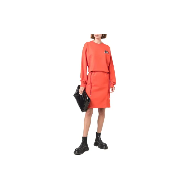 Russell Athletic X HUGO BOSS Long Sleeved Dresses Women's Orange Red-1
