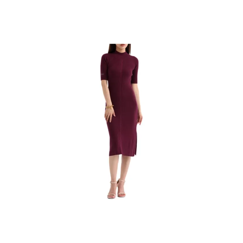 GUESS Short-Sleeved Dresses Women's Burgundy-1