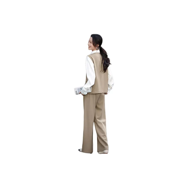 Mo Han Yi Mei Casual Suit Women's Light Khaki Green-1
