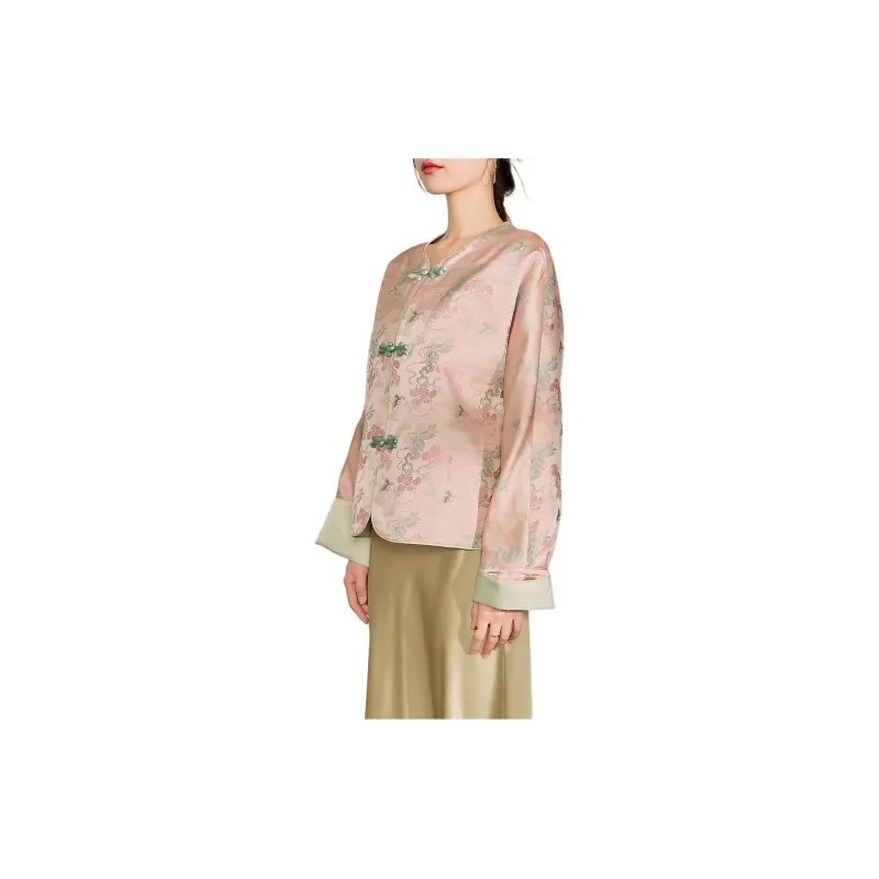 QIAOYUHUAZUN Jackets Coats Women's Pink-1
