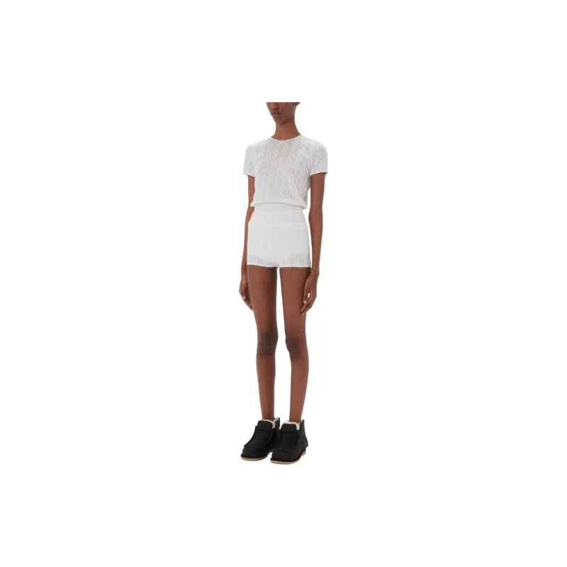 JW Anderson Double layer Pointelle Shorts-3