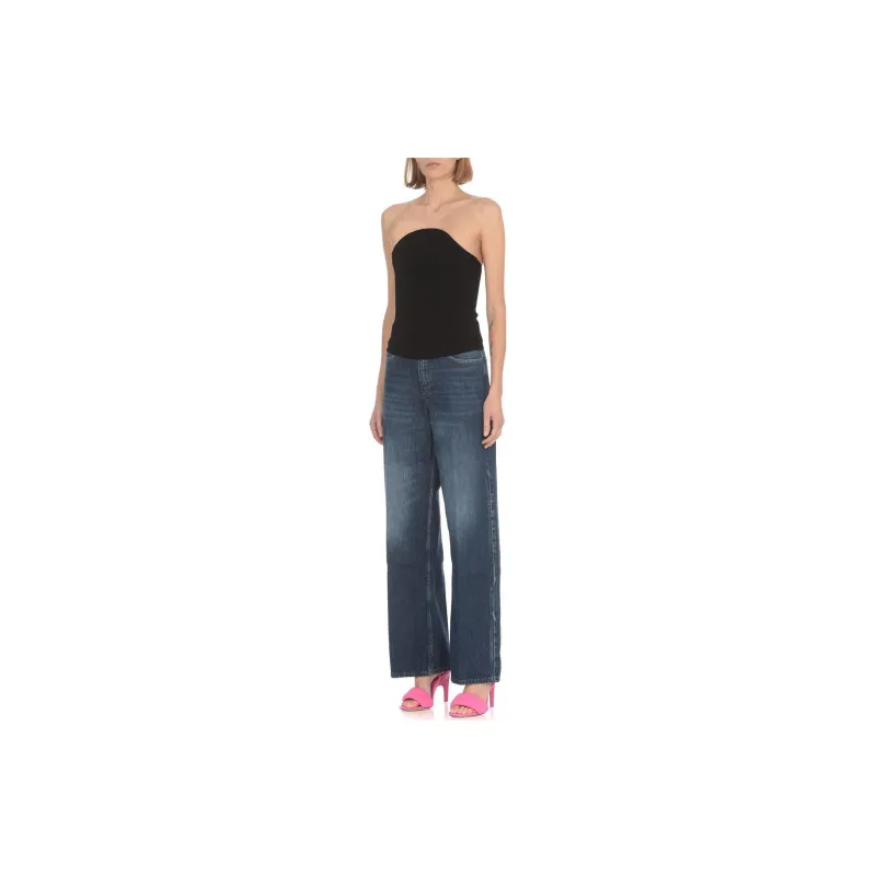 FRAME High Waist Wide Leg Jeans-3