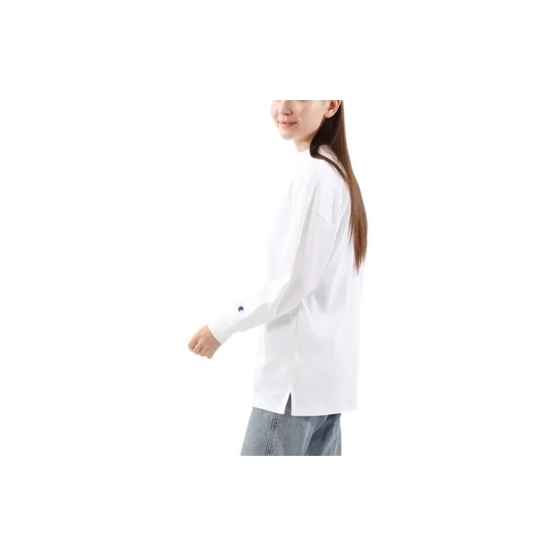 Champion Straight Long Sleeved T Shirt Japan Version Women's-3