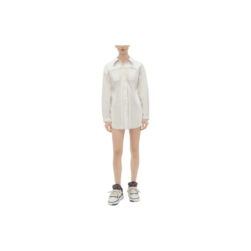 AMIRI Script Denim Shirtdress-1
