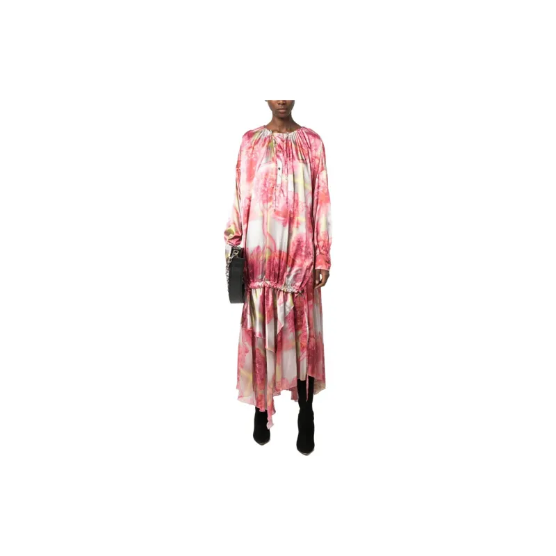 DIESEL D Cabir Floral Printed Crewneck Maxi Dress-1