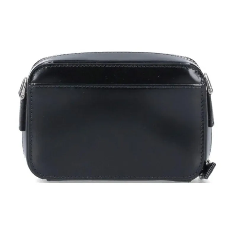 PRADA Leather One Shoulder Crossbody Clutches Mini Men's Black-3