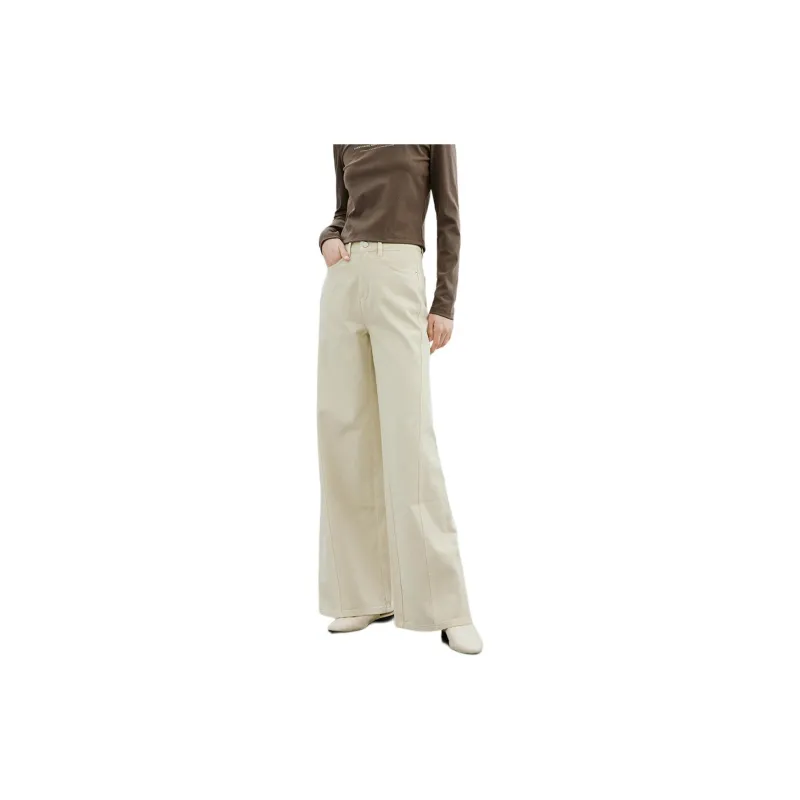 Hopeshow Jeans Women's Light Beige-1