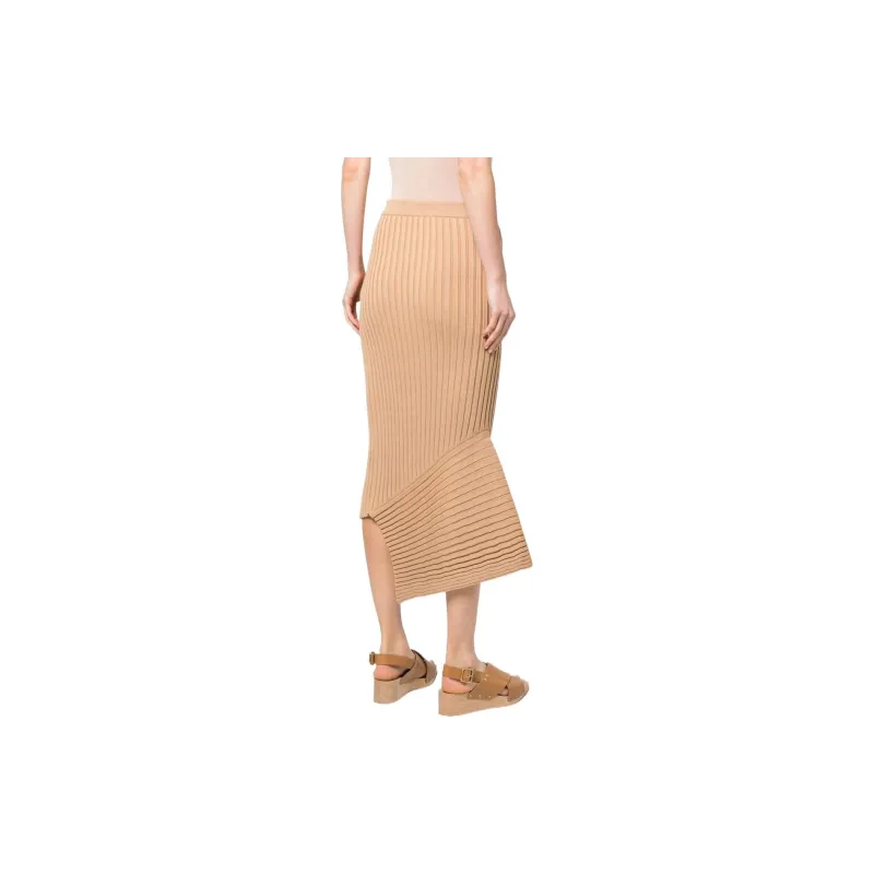 Stella McCartney Asymmetric Ribbed knit Wrap Skirt-2