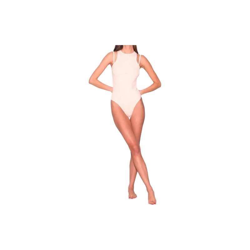 Fleur Du Mal Strappy Ribbed Bodysuit-1