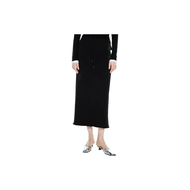COVERINS Casual Long Skirt Women's Black-2