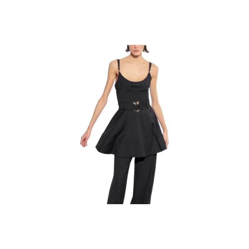 PINKO FW23 Sleeveless Dress Women's Black-2