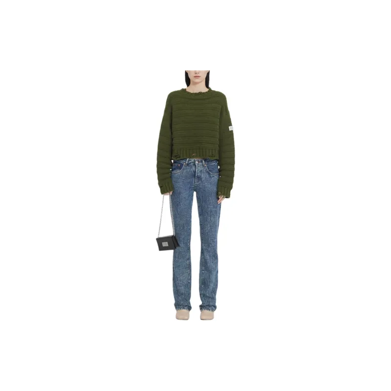 MM6 Maison Margiela Numbers Patch Distressed Jumper-1