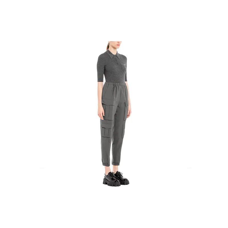 PRADA Cargo Pants Women's Gray-3