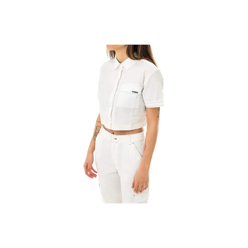 Vans Crop Tops Women's White-4