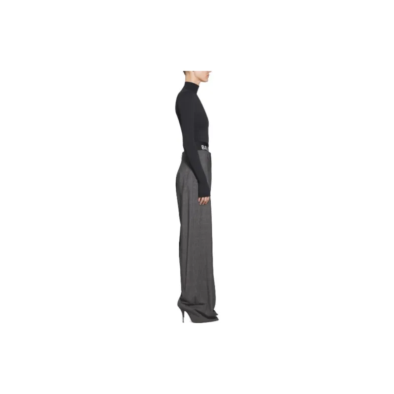 Balenciaga Knife Tailored Heeled Pants 'Grey'-5