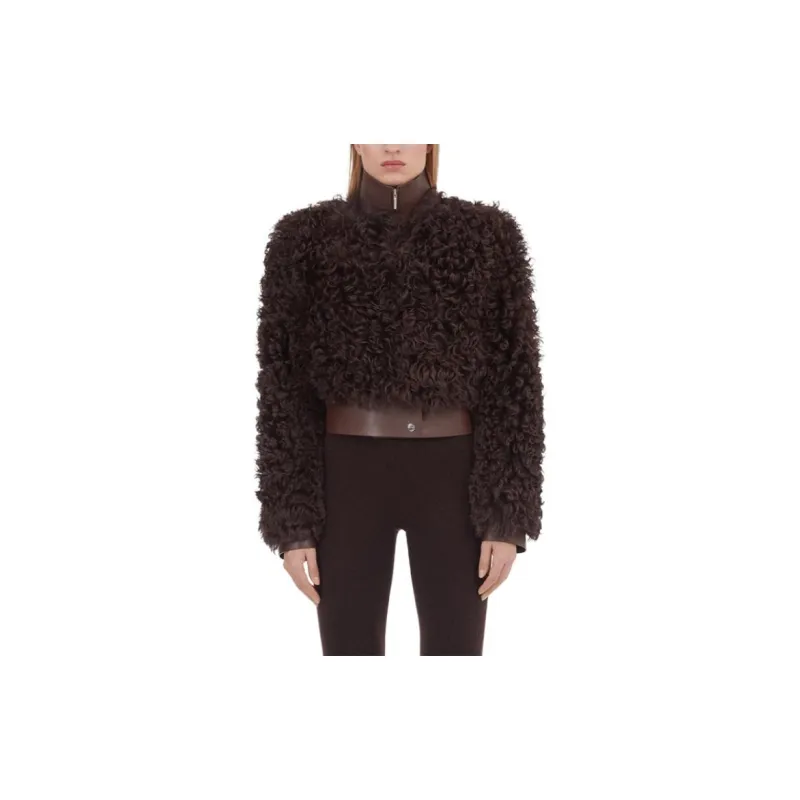 FERRAGAMO FW23 Leather Jacket Women's Brown-2