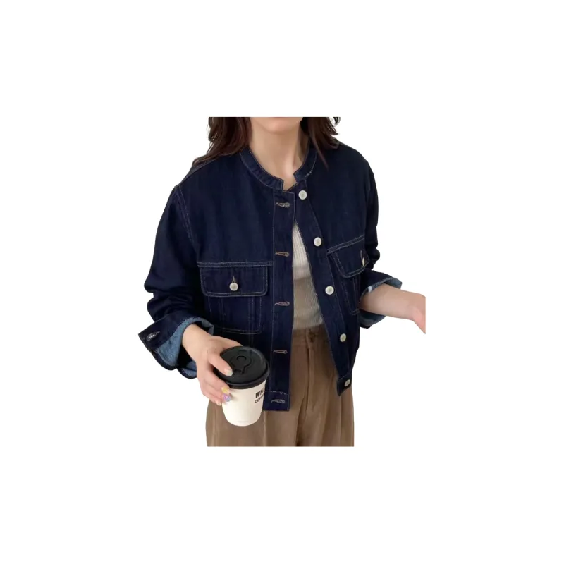 MADALLO Denim Jacket Women's Dark Blue-4