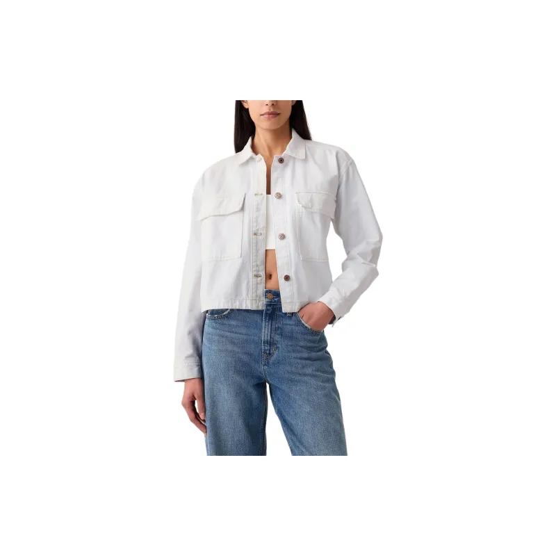 GAP Denim Jackets Women's White-1