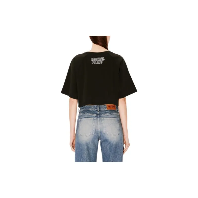 KENZO Embellished Cropped T-Shirt-4