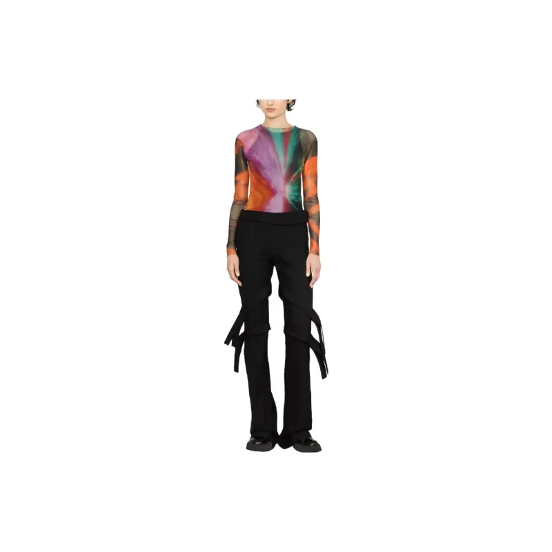 AMBUSH Strap Detail Mid Rise Flared Trousers-2