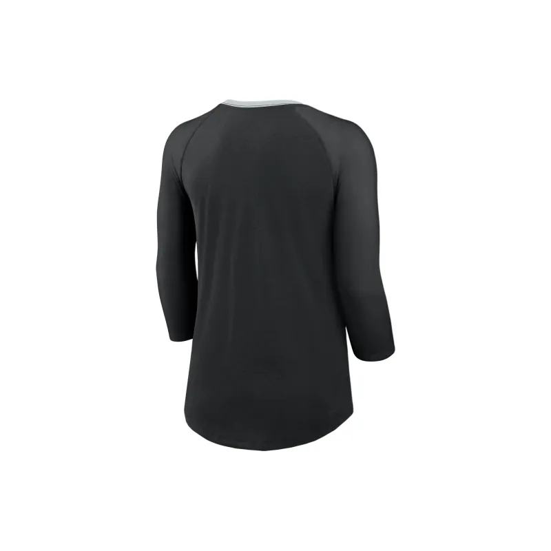 Nike Las Vegas Raiders Women's Nike Nfl 3/4 Sleeve T Shirt-1