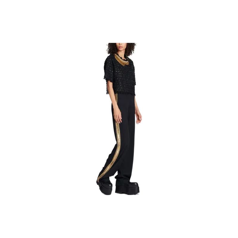 BALMAIN Sequin embellished Tweed Top-1