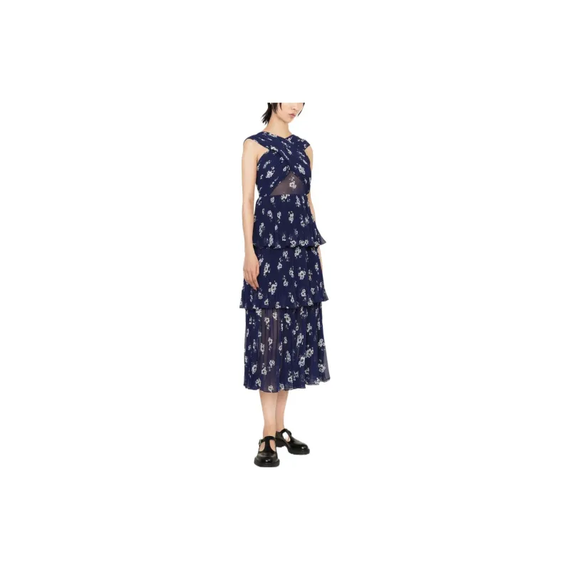 Self-portrait Floral-print Halter-neck Dress-3