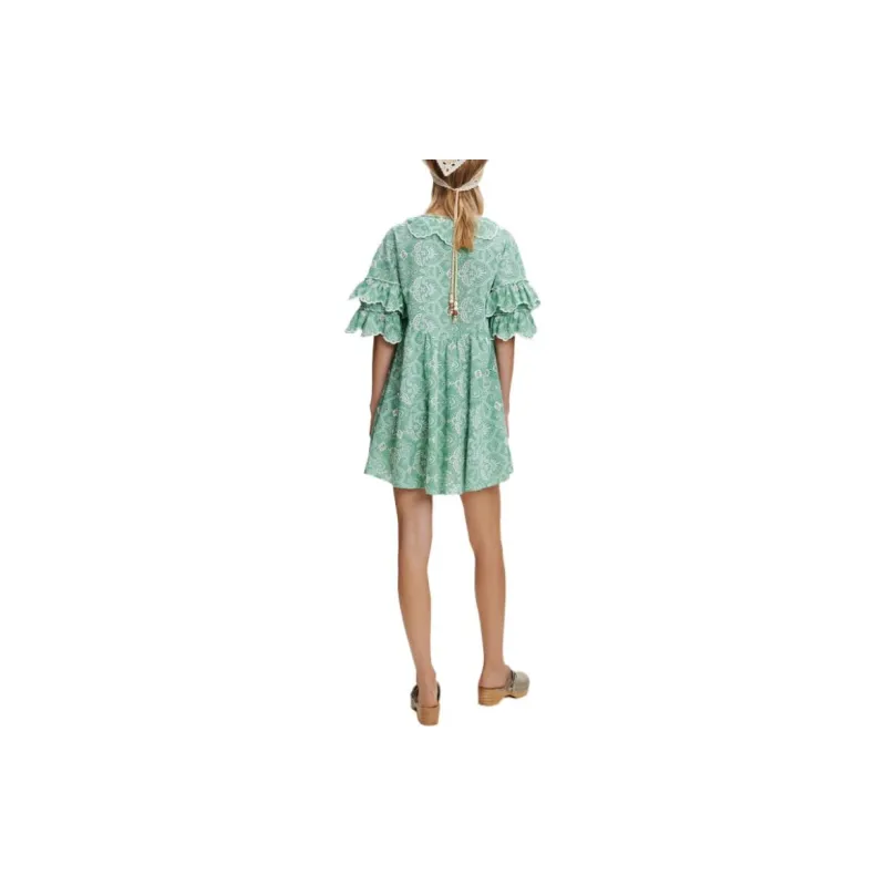 Maje Short Sleeved Dress Women's Light Green-2
