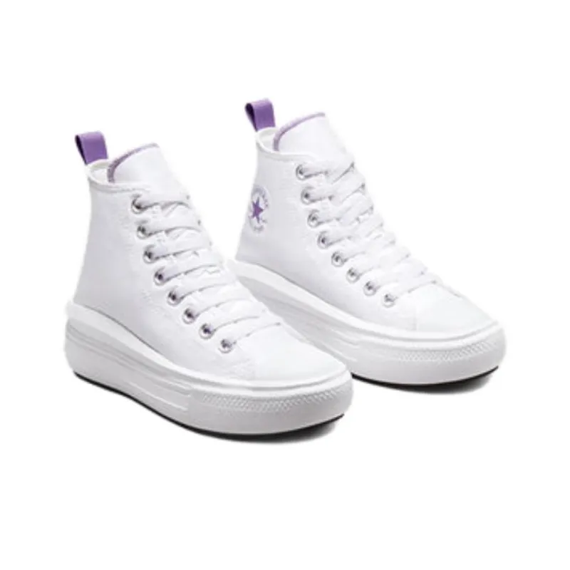 Converse Chuck Taylor All Star Move Platform Hi White Pixel Purple GS-2