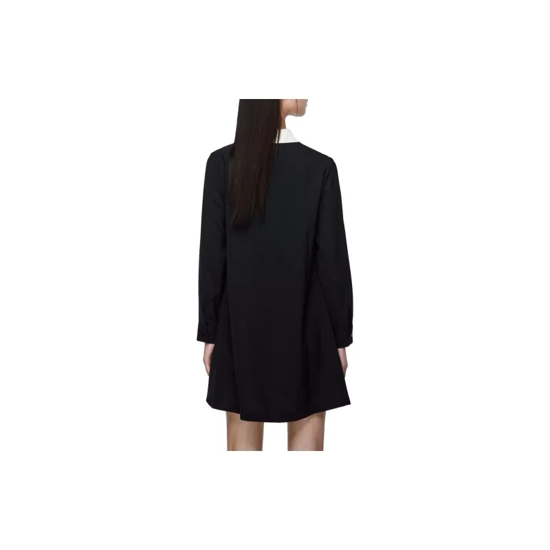 ZARA Long-Sleeved Dresses Women's Black-3