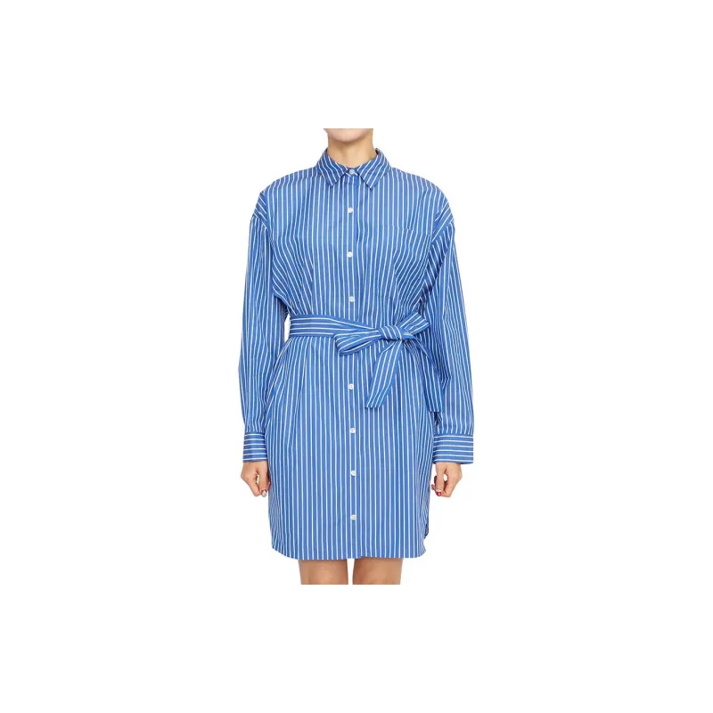 THEORY Long Sleeved Dress Women's Dark Blue-1