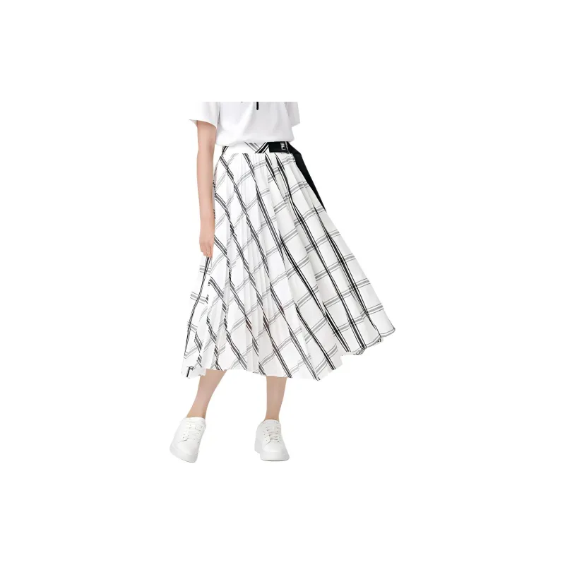 FILA Casual Long Skirt Women's Cloud White-2
