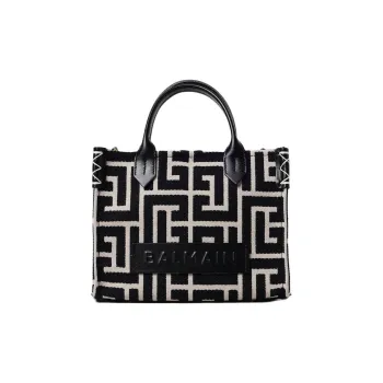 BALMAIN B Army Monogram Jacquard Small Tote Bag