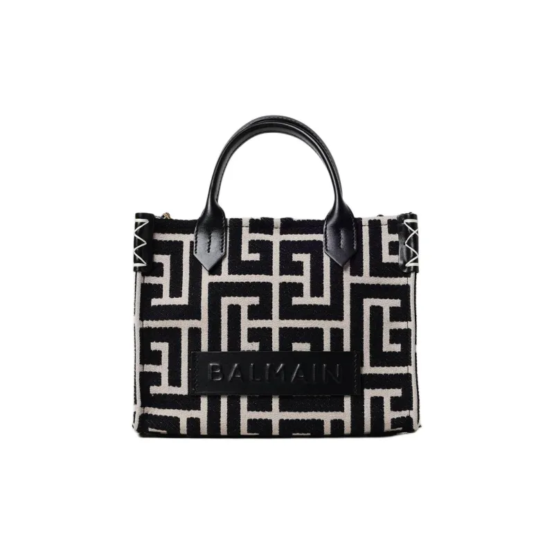 BALMAIN B Army Monogram Jacquard Small Tote Bag-0