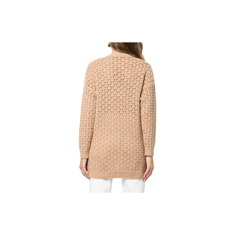 AGNONA V neck Woven Jumper-2