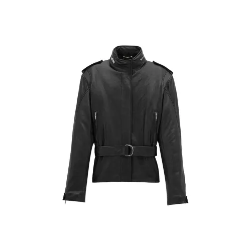 SAINT LAURENT Leather Jackets Men Black