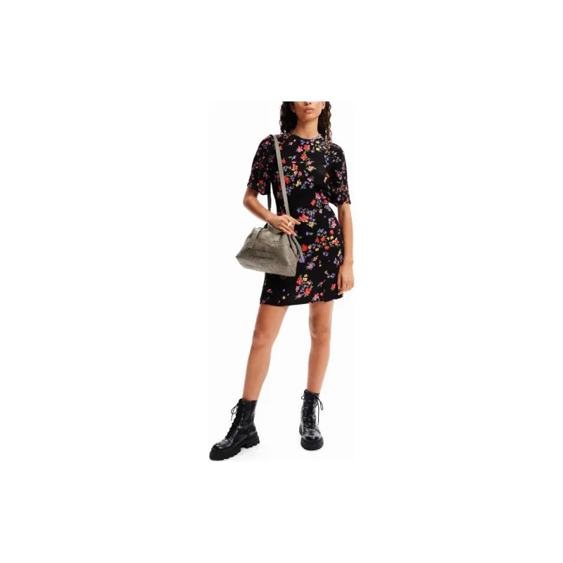Desigual Short Sleeved Dresses Women's Black-1